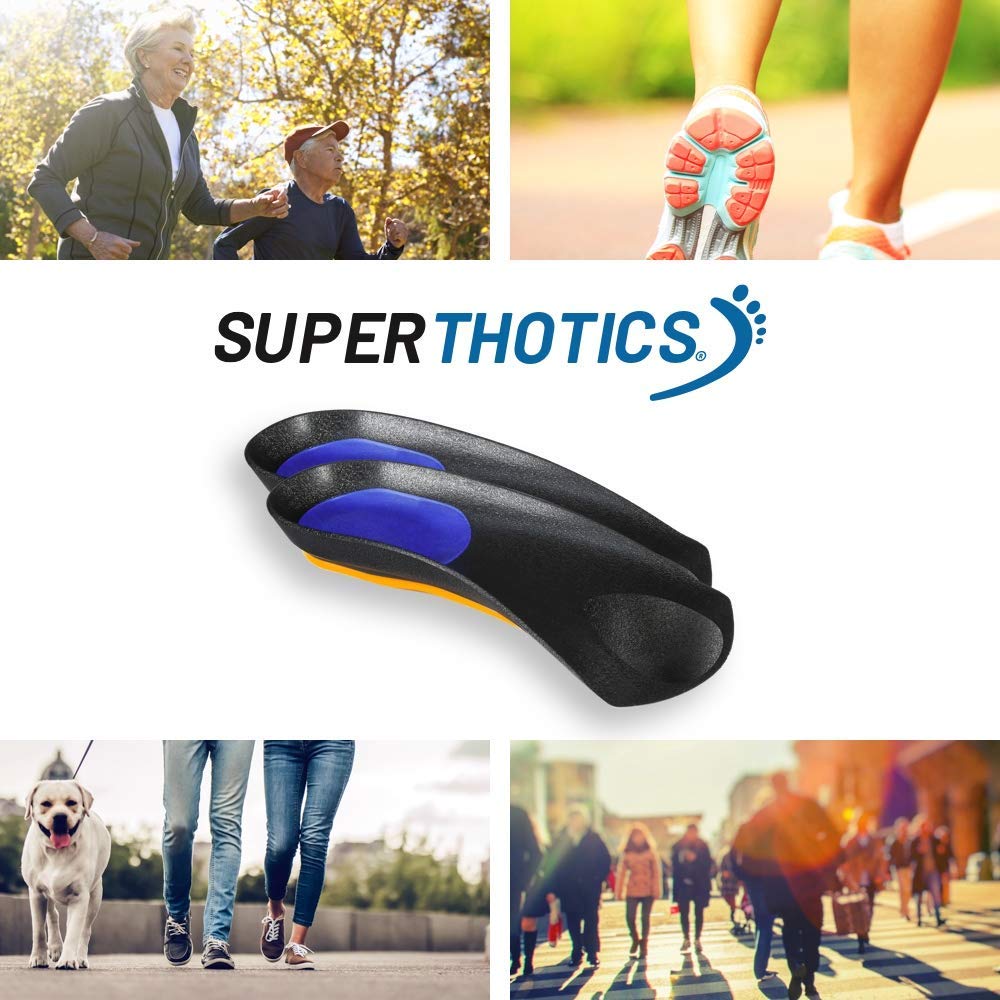 Superthotics by WalkFit Customizable Orthotic Inserts Arch Support Shoe Insoles for Men & Women Relieve Plantar Fasciitis, Foot, Hip, Knee & Back Pain. Restore Balance, Stability & Comfort