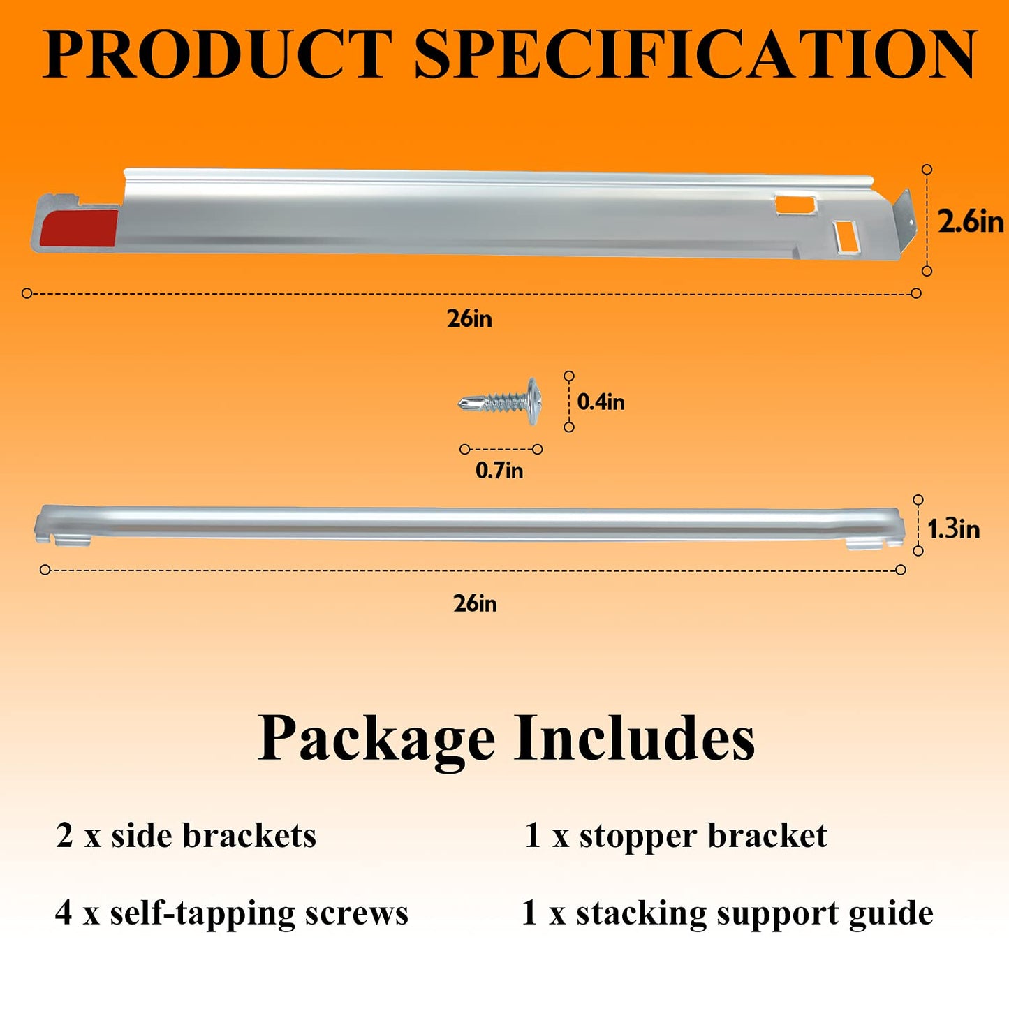 KSTK1 27-inch Laundry Stacking Kit Replacement for LG Washer & Dryer - Solid Metal with Chrome Coated by Funmit