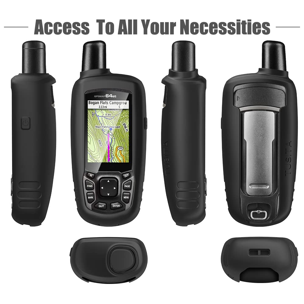TUSITA Case Compatible with Garmin GPSMAP 62 62s 62st 62sc 62stc 64 64s 64st 64sc 64x 64sx 64csx 65 65s - Silicone Protective Cover Skin - Outdoor Handheld GPS Navigator Accessories