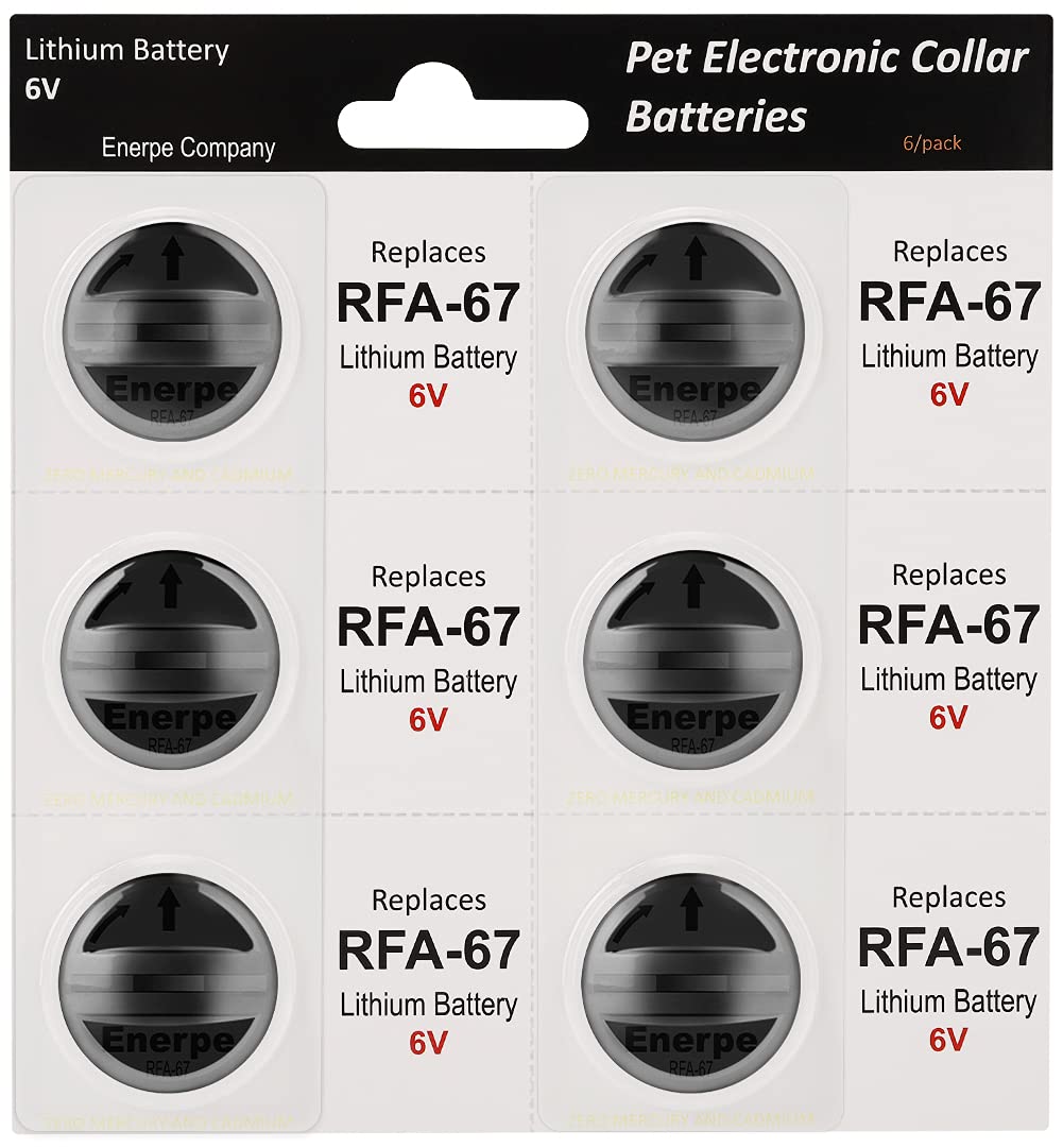Enerpe RFA-67 RFA-67D-11 6V Replacement Battery Long-Lasting & High Capacity Compatible with PetSafe Electronic Collars Pack of 6