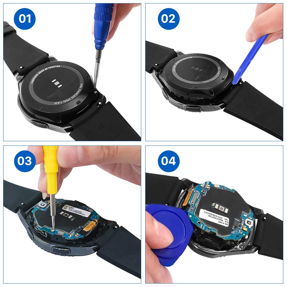 WAVYPO Battery for Samsung Gear S3 Frontier SM-R760 and Gear S3 Classic, 520mAh 3.85V Battery Replacement for SM-R770 BR760 R765 EB-BR760ABE GH43-04699A with Repair Tools kit