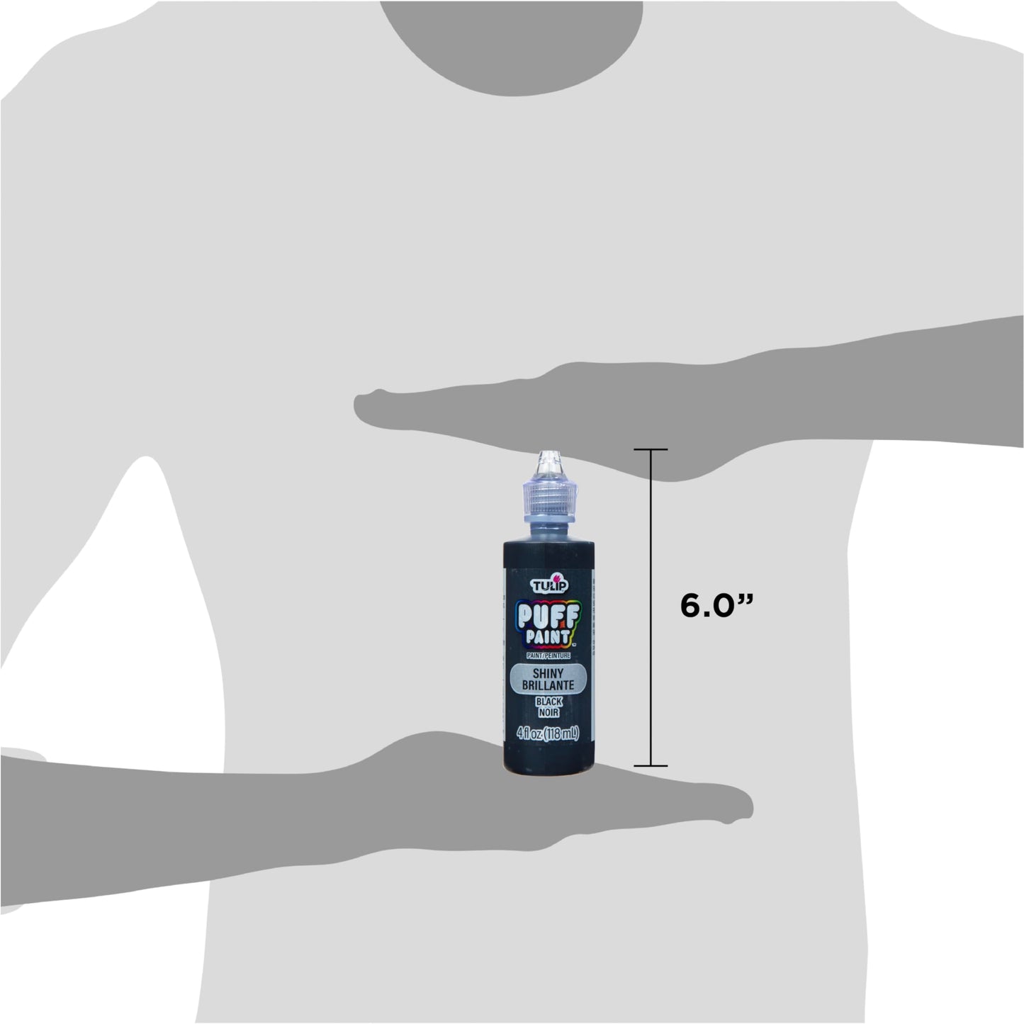 TULIP Dimensional Fabric Paint 41401 Dfpt 4Oz Slick Black, 4 Fl Oz (Pack of 1), Packaging may vary