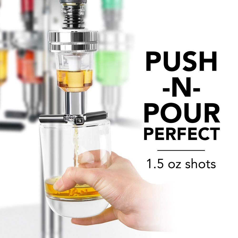 Final Touch 6 Bottle Bar Caddy Liquor Dispenser