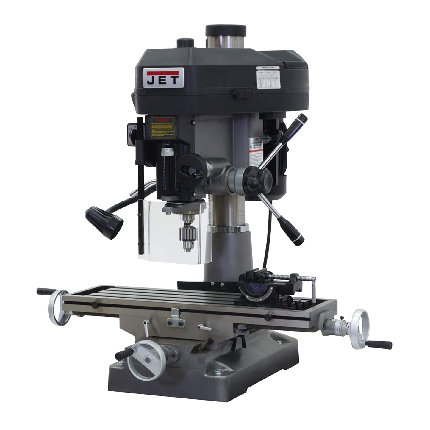 JET Mill Drill Machine with R-8 Taper, 2 HP, 115/230V 1Ph (Model JMD-18)