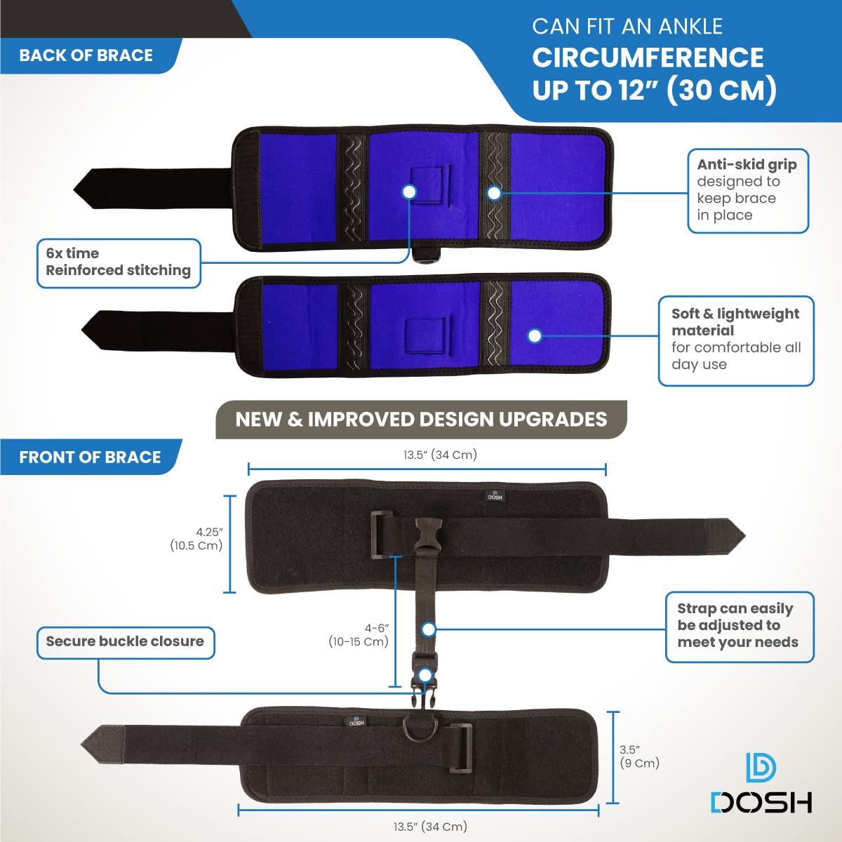 Dosh AFO Foot Drop Brace - Drop Foot Brace - Foot Drop Brace for Walking - AFO - Drop Foot Brace for Walking with Shoes – Drop Foot Braces