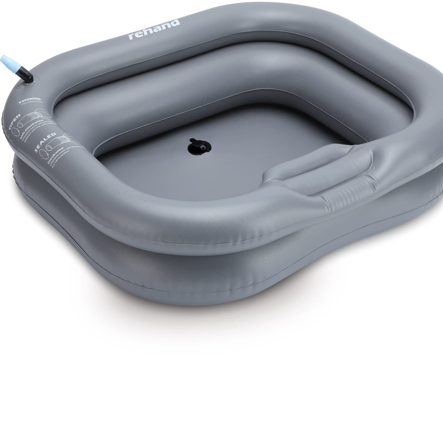 Rehand Inflatable Wash Basin, Portable Shampoo Bowl for The Elderly, Disabled, Bedridden and Handicapped, Portable Hair Washing Sink for Pregnant Woman, Bedside and in Bed Hair Washing Tray