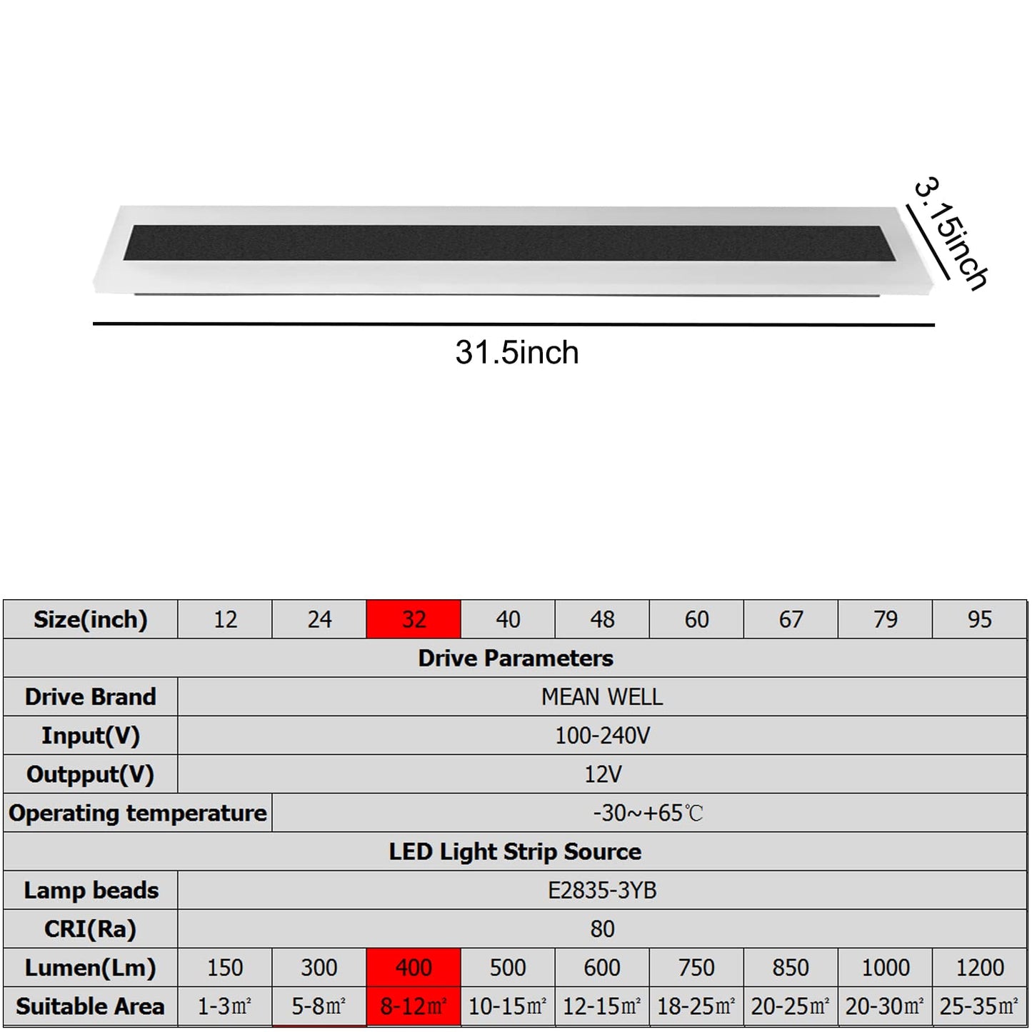 Aidenkid Long Wall Lamp Modern LED Waterproof IP65 Outdoor Wall Mount Lighting Fixture Garden Porch Sconce Lantern Sconces Luminaire/