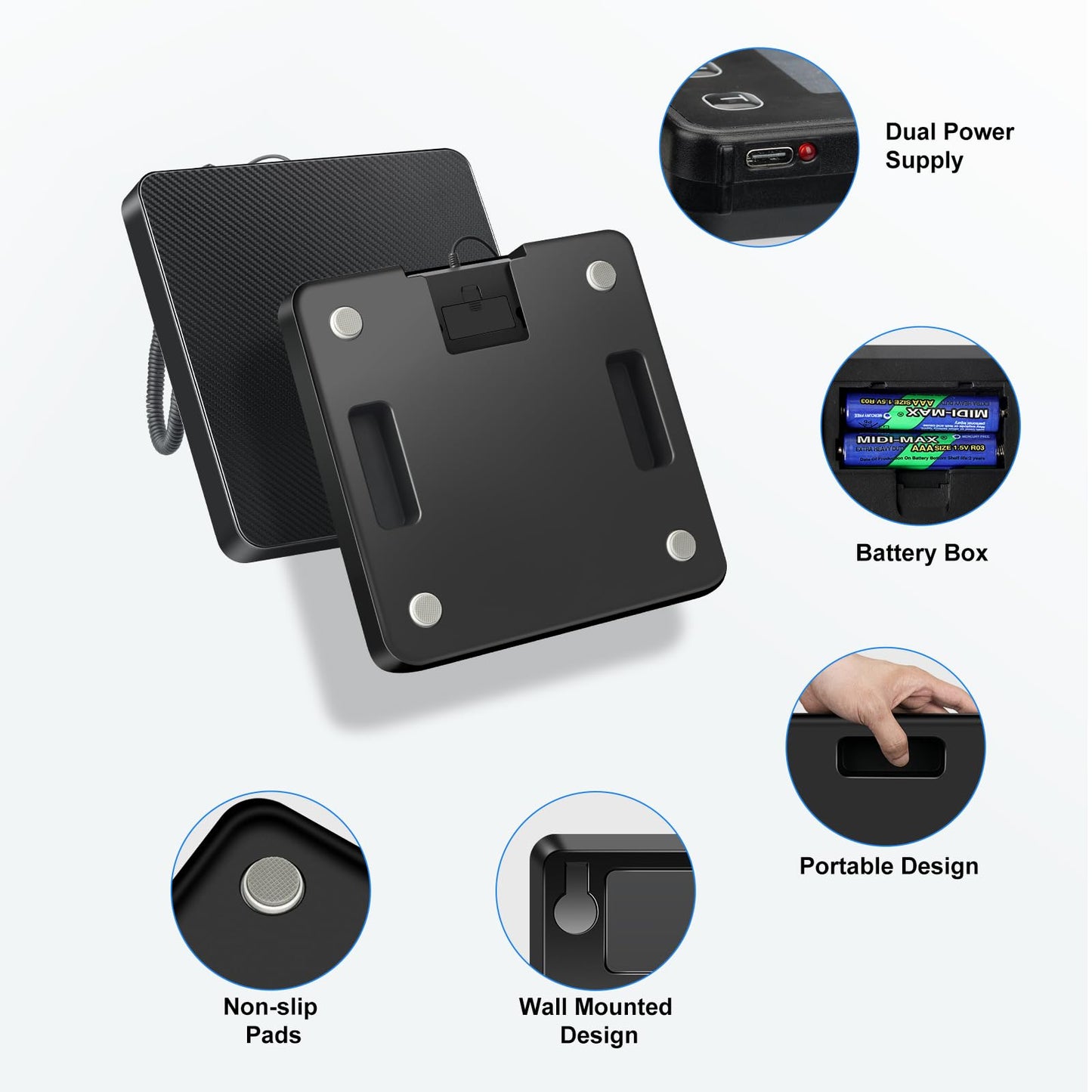 KUAIVO Shipping Scale, 440 lbs/0.35oz High Accurate Digital Postal Scale with Hold/Tare Function, Postage Scale for Packages, Luggage, Small Business, Home Use, Battery & Charging Cable Include
