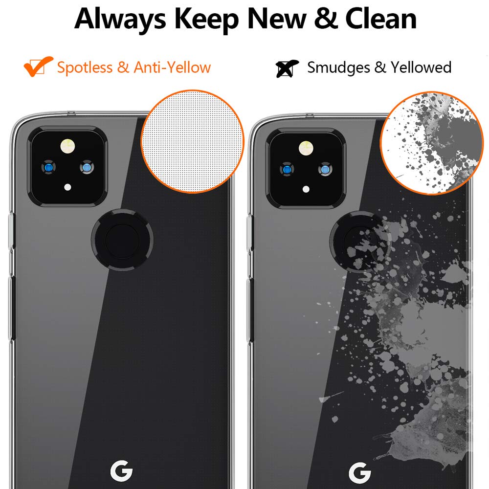 SNOSHO for Google Pixel 4a 5G Slim Case,Thin Flexible TPU Rubber Soft Skin Silicone Shockproof Anti-Scratch Carbon Fiber Protective Cases Cover for Pixel 4a 5G,Brushed Black