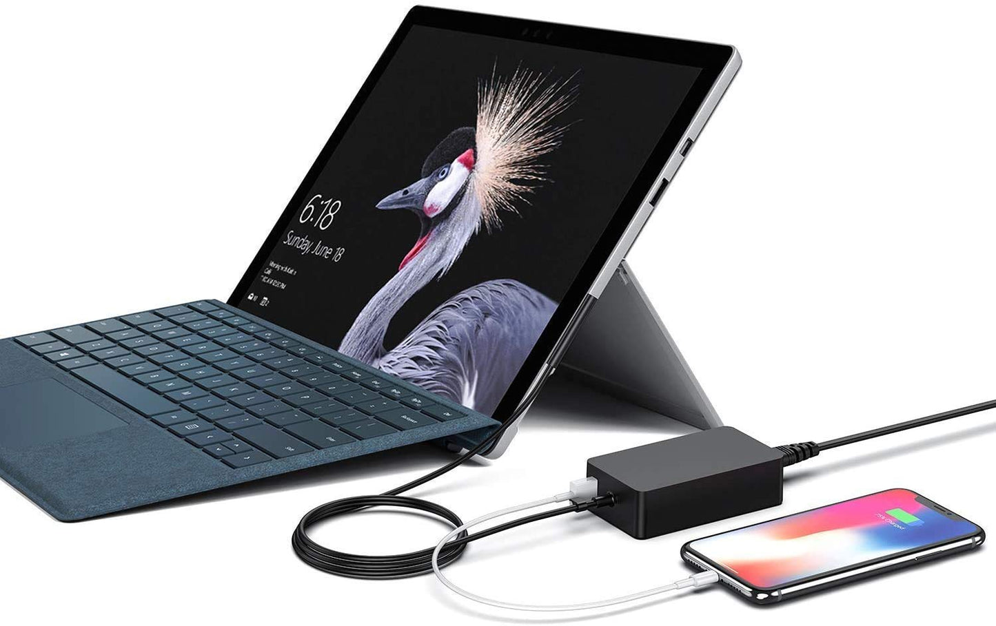 Surface Pro Charger, 65W 15V 4A Surface Laptop Charger Power Supply for Microsoft Surface Pro 3/4/5/6/7/8/9/X Surface Laptop 1/2/3/4 Surface Go 1/2/3 Surface Book 1/2/3 with USB Port
