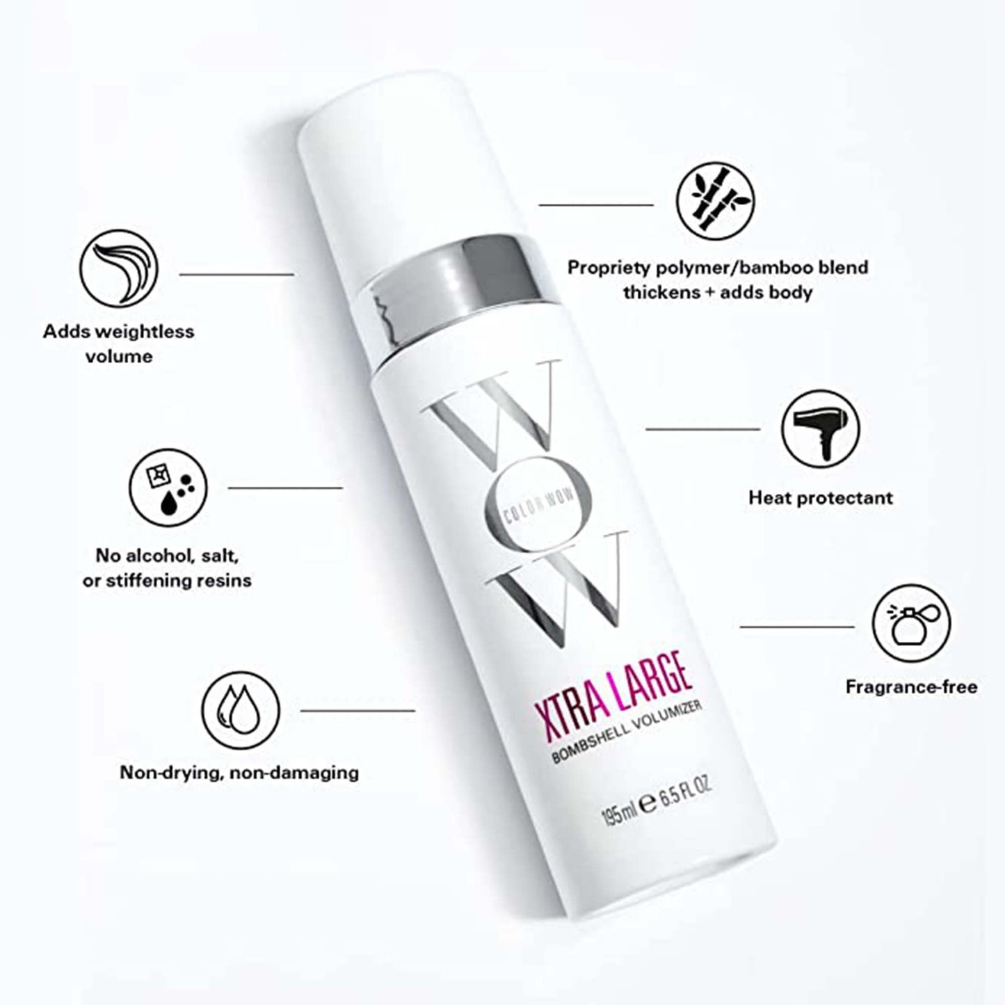 COLOR WOW Xtra Large Bombshell Volumizer, 6.7 fl oz – New Alcohol-Free Technology for Lasting Volume and Thickness