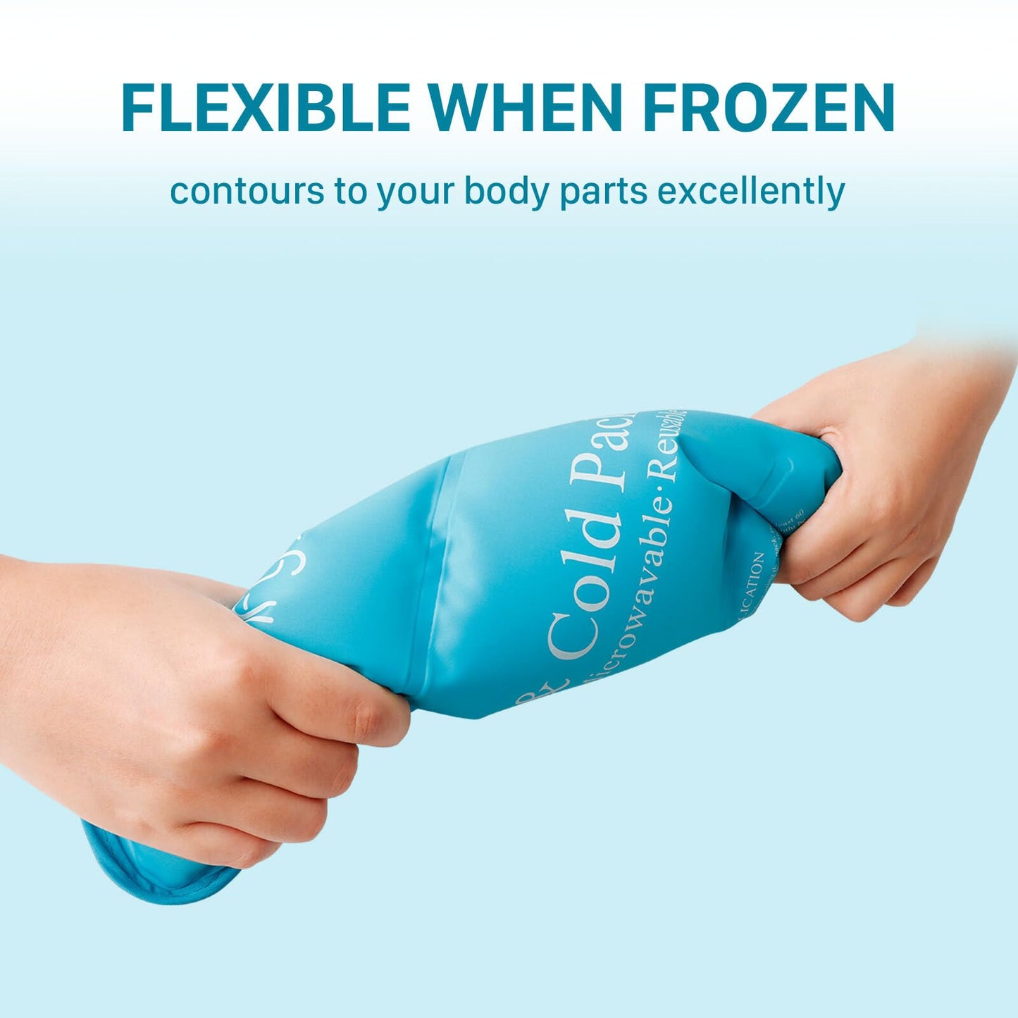 Comfytemp Ice Packs for Injuries, FSA HSA Approved, 10.5"x14.5" Reusable Gel Ice Pack for Shoulders, Knee, Ankle, Elbow, Hip, Back Pain Relief, Hot and Cold Compress for Sprains, Swelling, Bruises