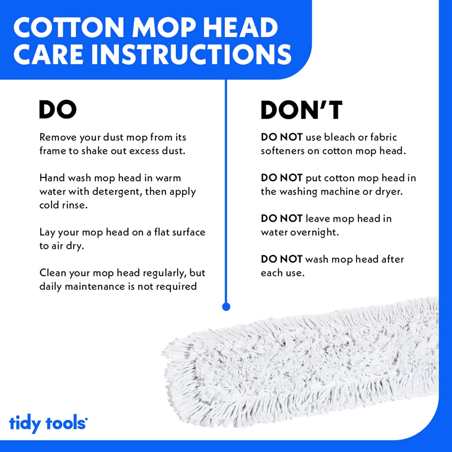 Tidy Tools Commercial Dust Mop & Floor Sweeper, 24 in. Dust Mop for Hardwood Floors, Cotton Reusable Dust Mop Head, Wooden Broom Handle, Industrial Dry Mop for Floor Cleaning & Janitorial Supplies…
