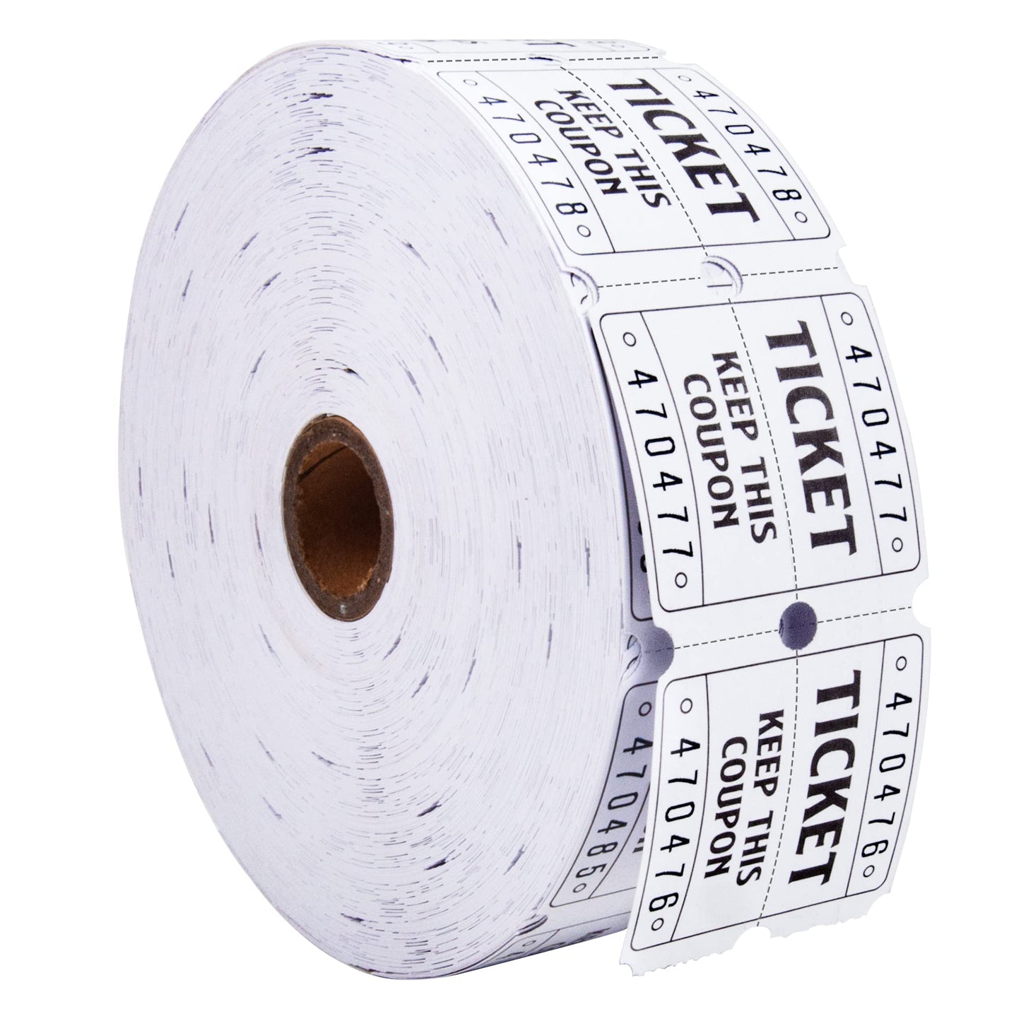 L LIKED Raffle Tickets Double Roll 2000 Tickets Consecutively Numbered 50/50 Raffle Tickets for Event Party Prize Drawing Perforated Stubs (Easy Read White)