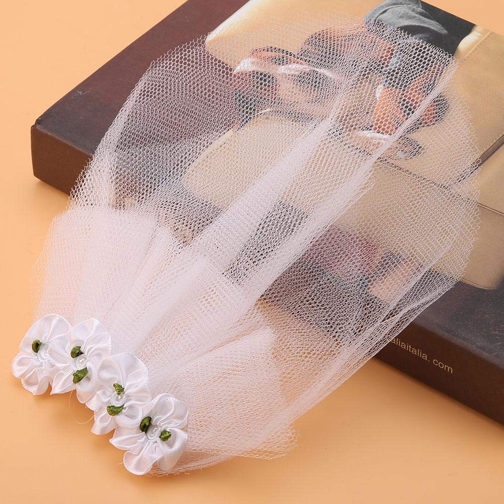 Pet Wedding Veil Cat Dog Bridal Flower Headdress Dog Weddings Parties Hair Accessories for Small Medium Large Dog(S)