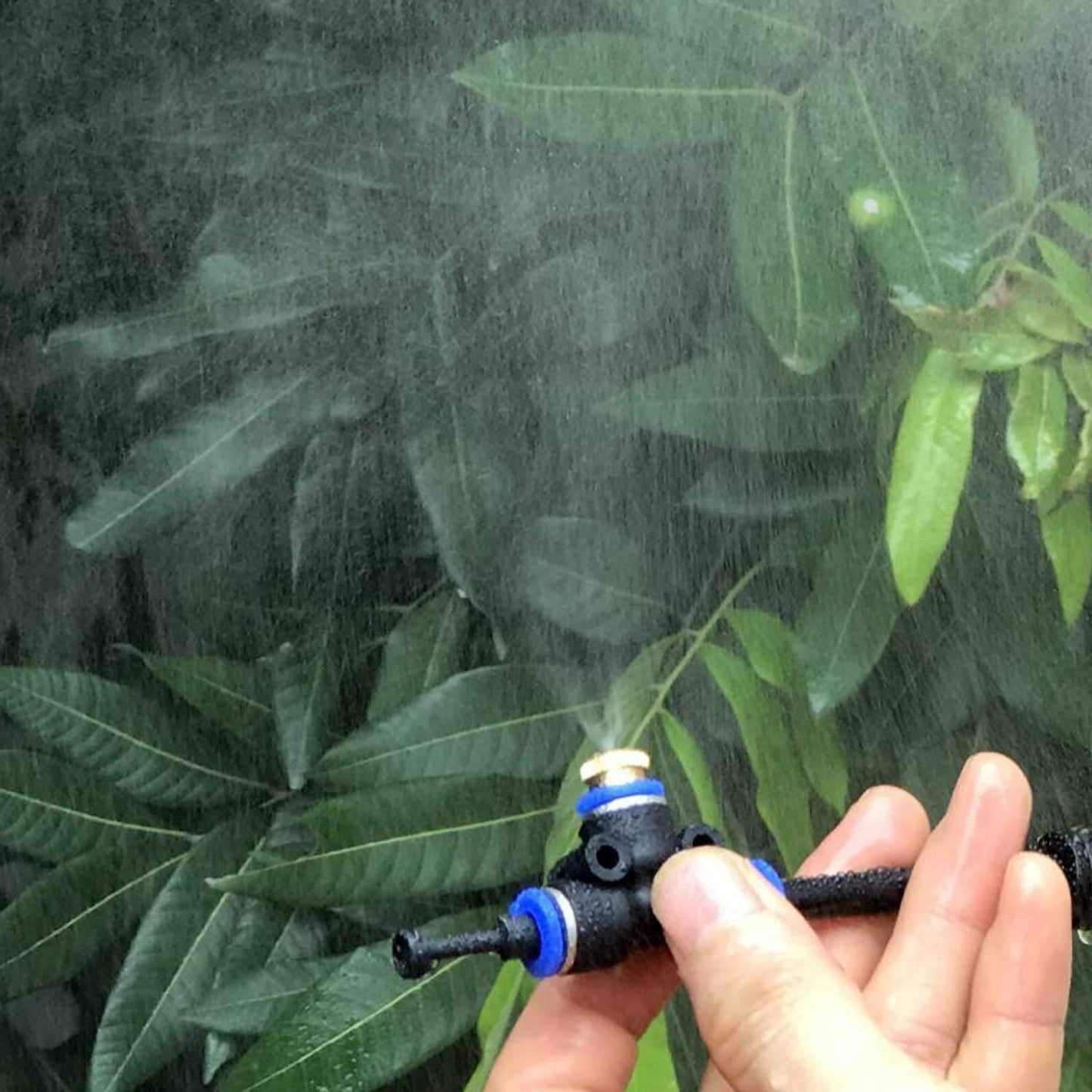 iRuiZhe Misting Cooling System Kit 26.2FT(8M) Misting Line DIY Outdoor Mist Cooling Kit +11 Brass Nozzles Garden Misting Irrigation System for Garden Greenhouse, Flower Bed,Patio,Lawn