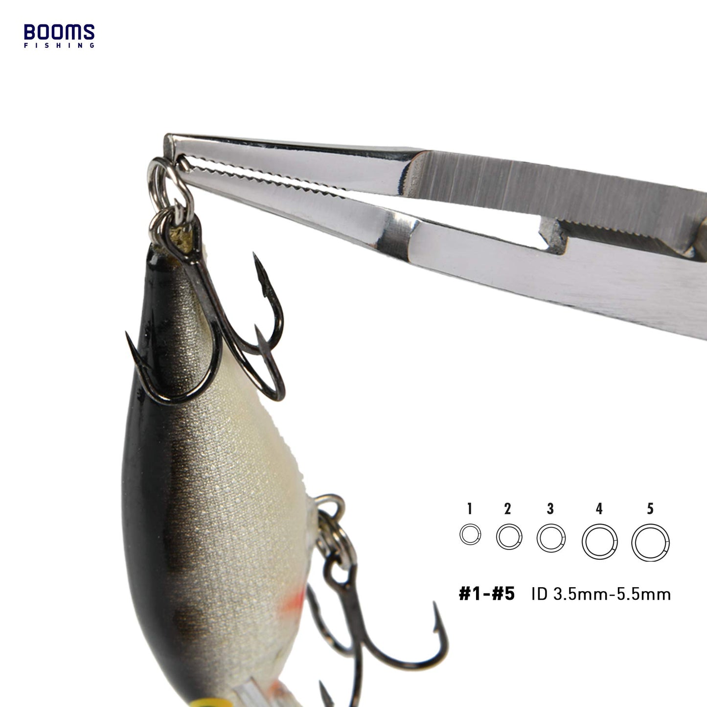Booms Fishing H01 Small Fishing Pliers Scissors, Lightweight Stainless Steel Fishing Tools, Fishing Pliers for Freshwater