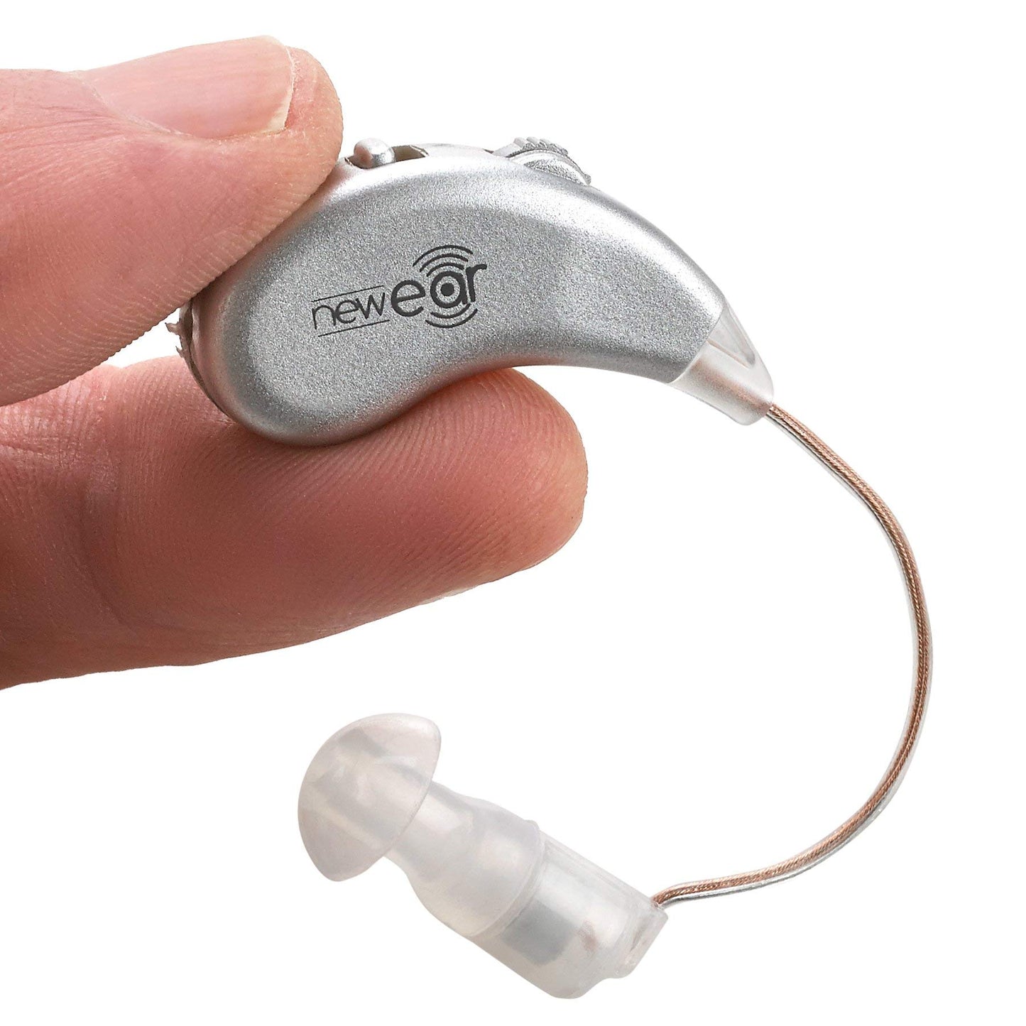 Digital Hearing Amplifiers - Rechargeable BTE Personal Sound Amplifier Pair with USB Dock - Premium Behind The Ear Sound Amplification - by NewEar