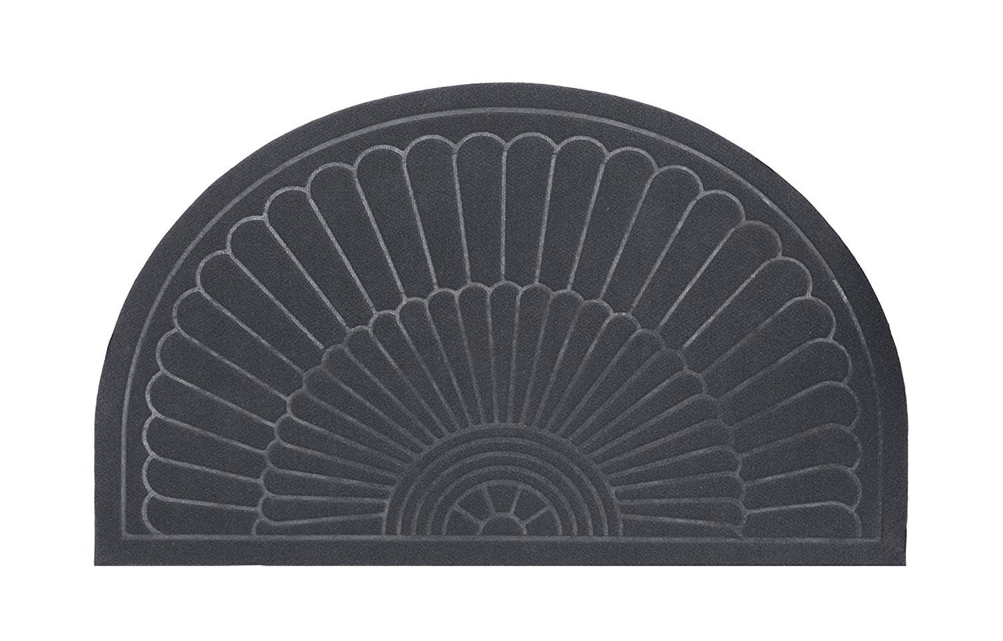E-view Half Round Door Mat Mud Dirt Trapper Shoe Scraper Mat Entry Mat Rugs for Front Door Low Profile Indoor Washable