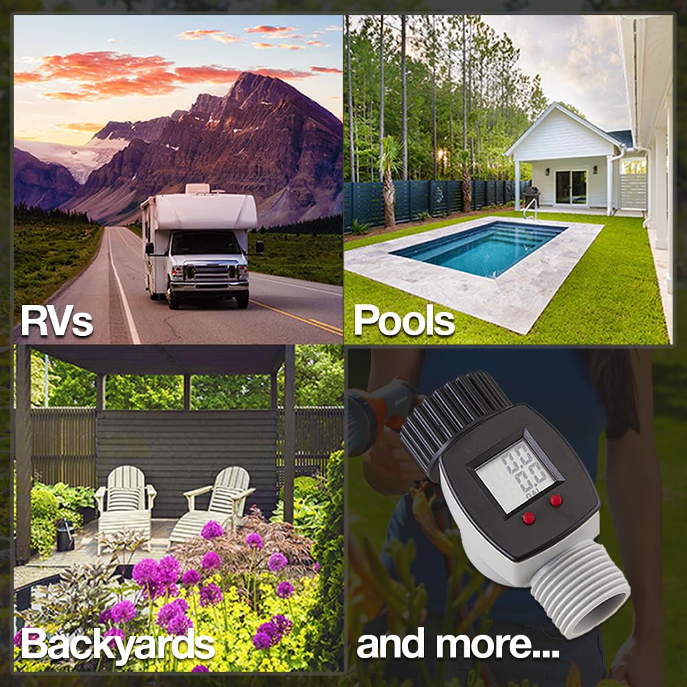 Rainwave RW-9FM Digital Water Meter - Accurate Water Usage Measurement - Helps Conserve Water and Costs