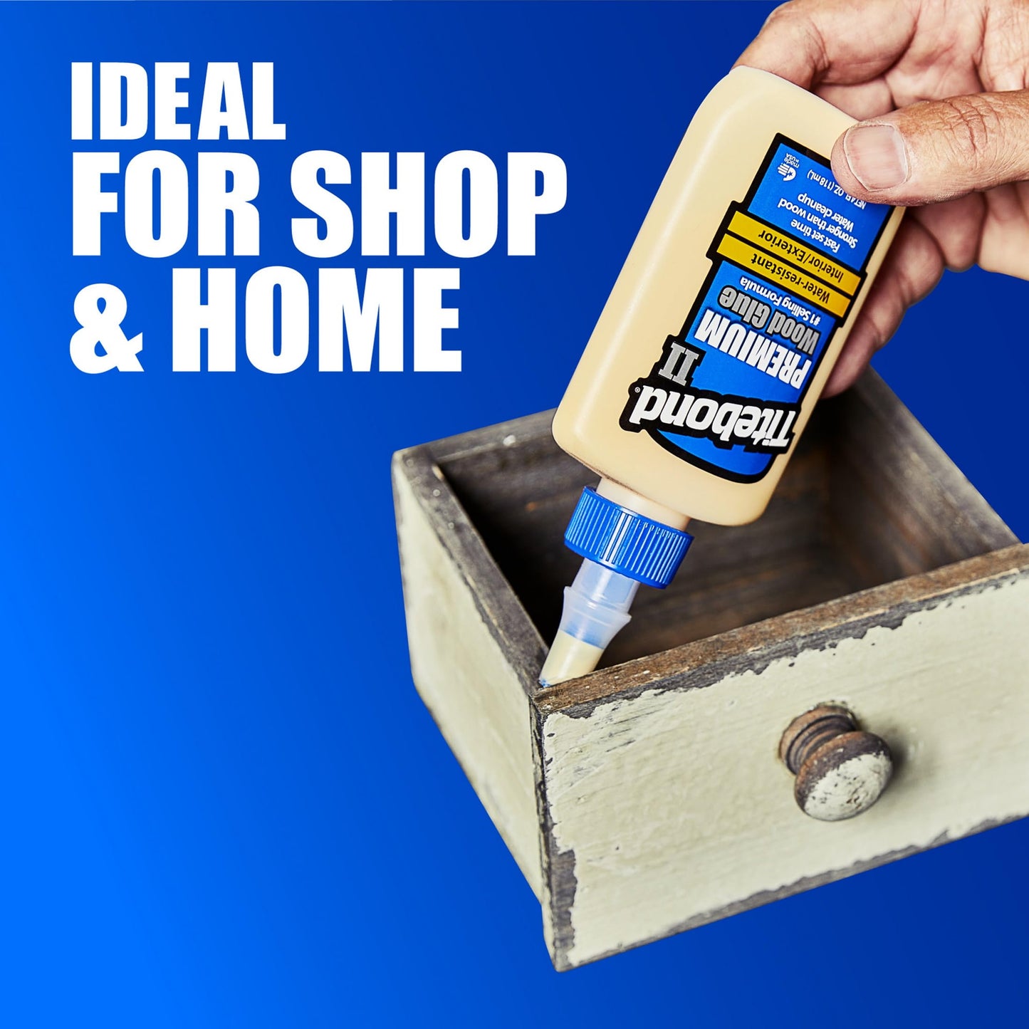 Titebond II Premium Wood Glue 5004, Ideal for Woodworking, Furniture Repair/Assembly, Construction, Home Repair or Modeling, 16 oz