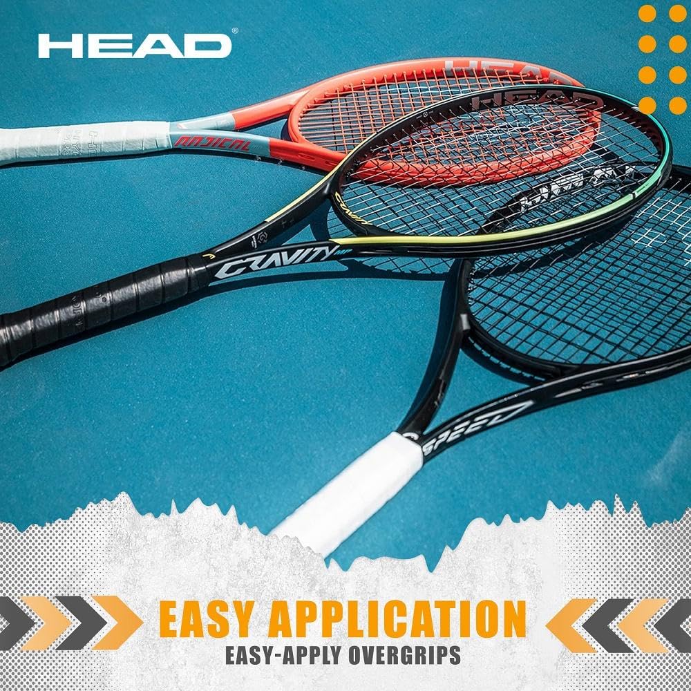 Head Xtreme Soft Racquet Overgrip Tennis Racket Grip Tape 3 Pack Black, White, Pack US