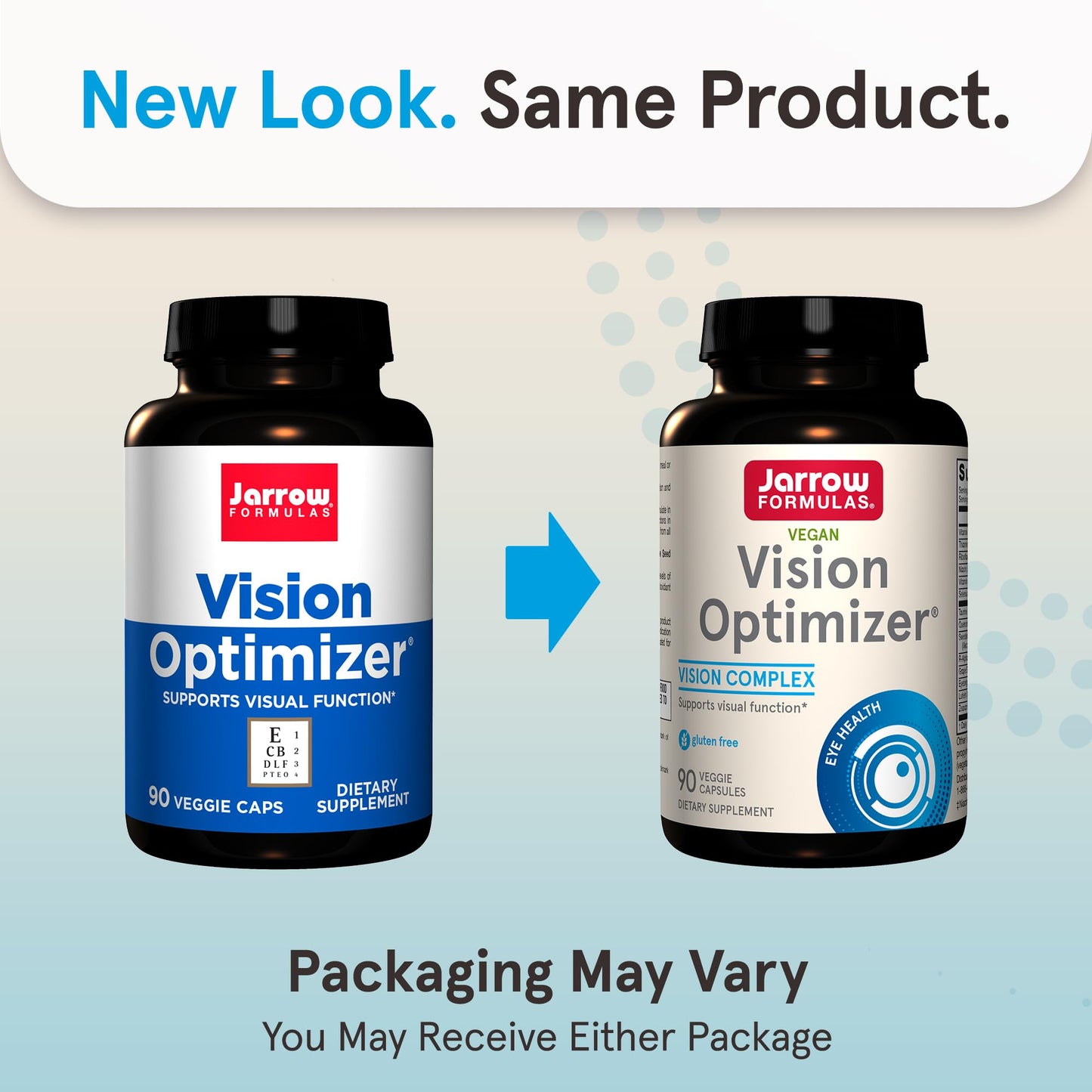 Jarrow Formulas Vision Optimizer, Dietary Supplement, Vision Complex, Supports Visual Function, 90 Capsules, Up to a 30 Day Supply
