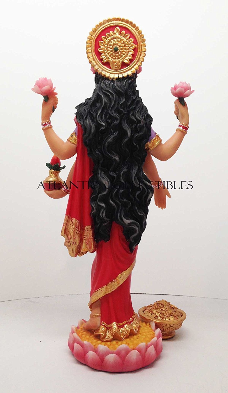 Pacific Giftware Beautiful Lakshmi Statue Deity of Beauty Hindu Goddess of Wealth Prosperity