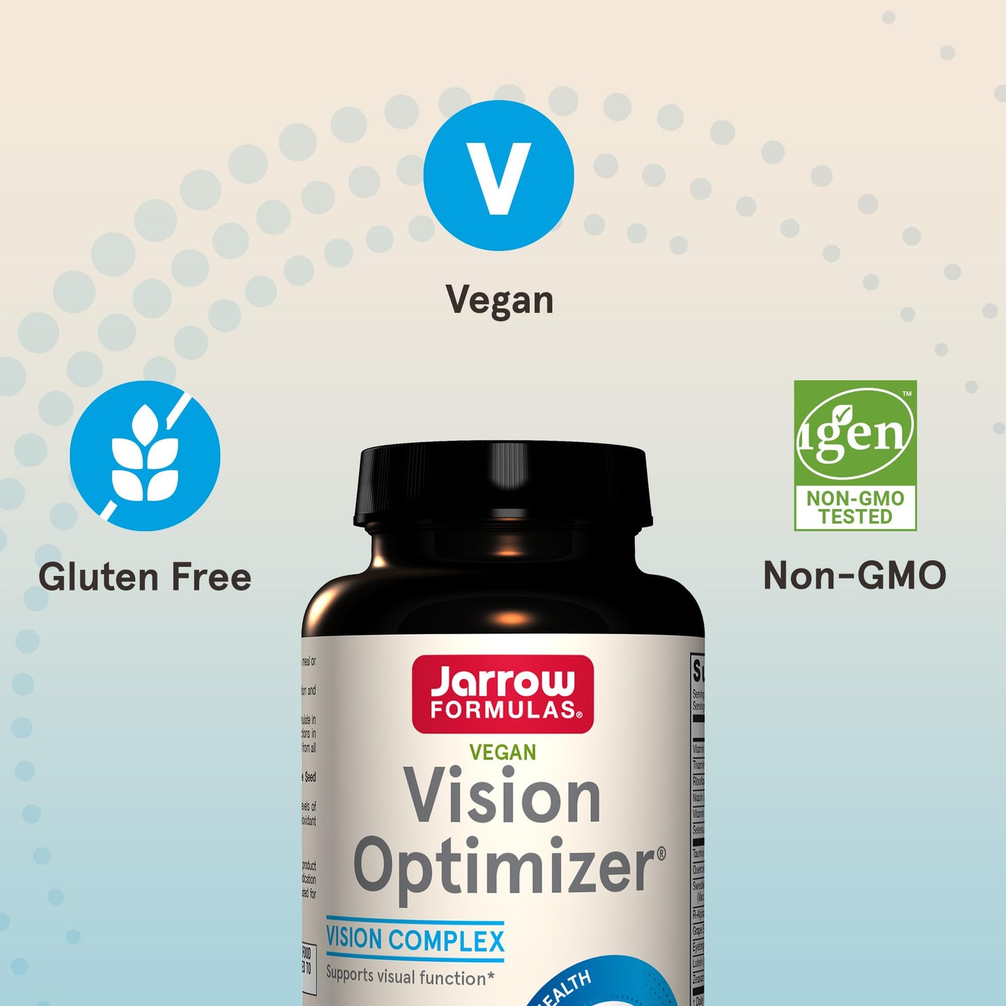 Jarrow Formulas Vision Optimizer, Dietary Supplement, Vision Complex, Supports Visual Function, 90 Capsules, Up to a 30 Day Supply