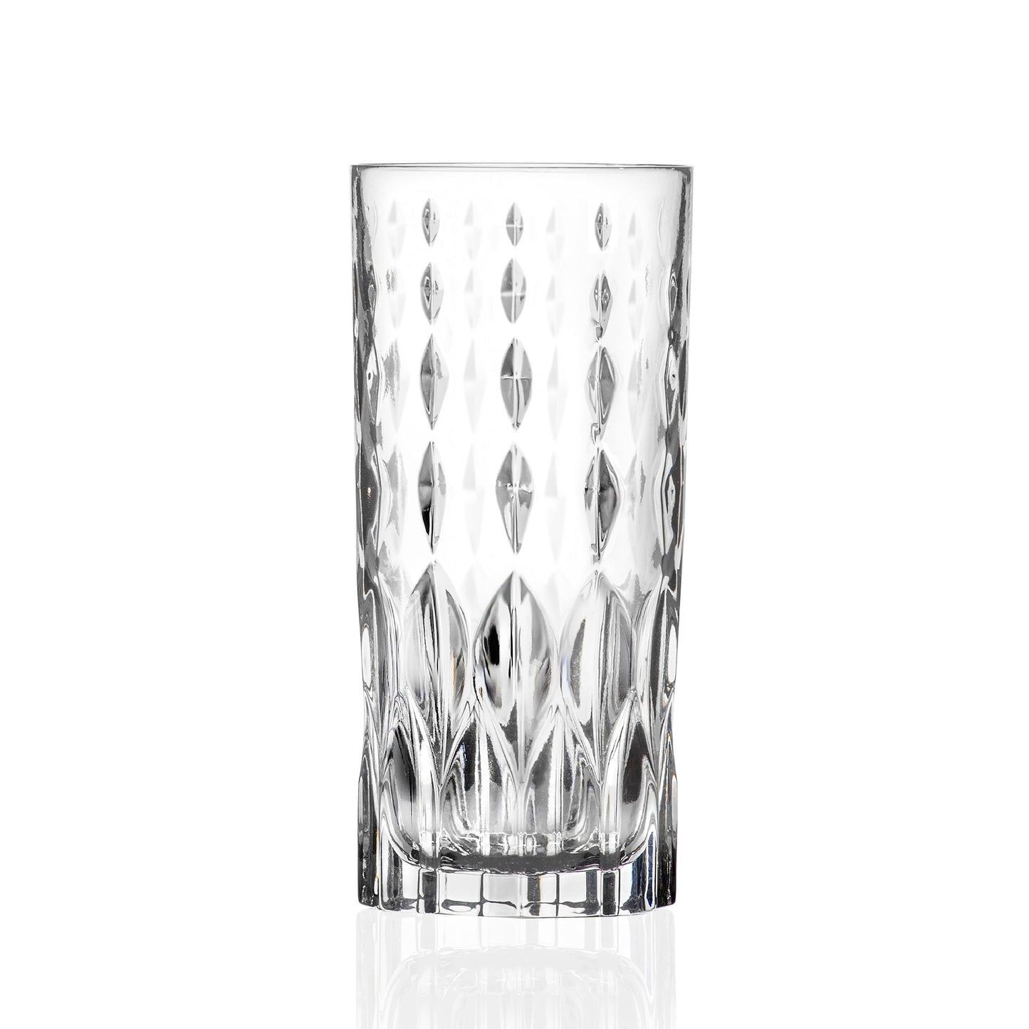 RCR Crystal 6 Piece Marilyn Whisky Glasses Set - Modern Cut Glass Cocktail Tumblers - 337ml