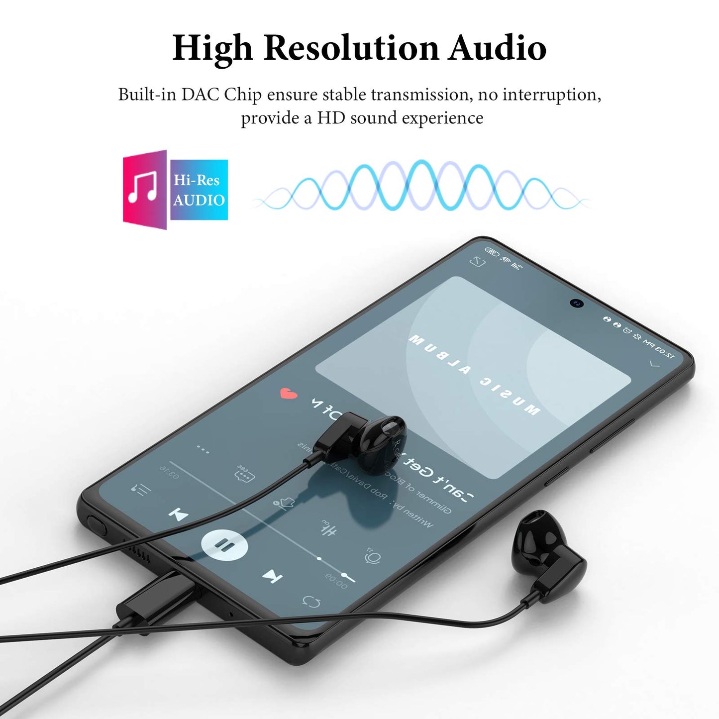 APETOO USB C Headphones for Samsung S24 S23 S22 Ultra S21 FE Note 10+ 20 A53 iPhone 15 16 Pro Max,HiFi Stereo Type C Earphones Wired Earbuds Microphone Volume Control for Galaxy Z Flip Fold 3,OnePlus