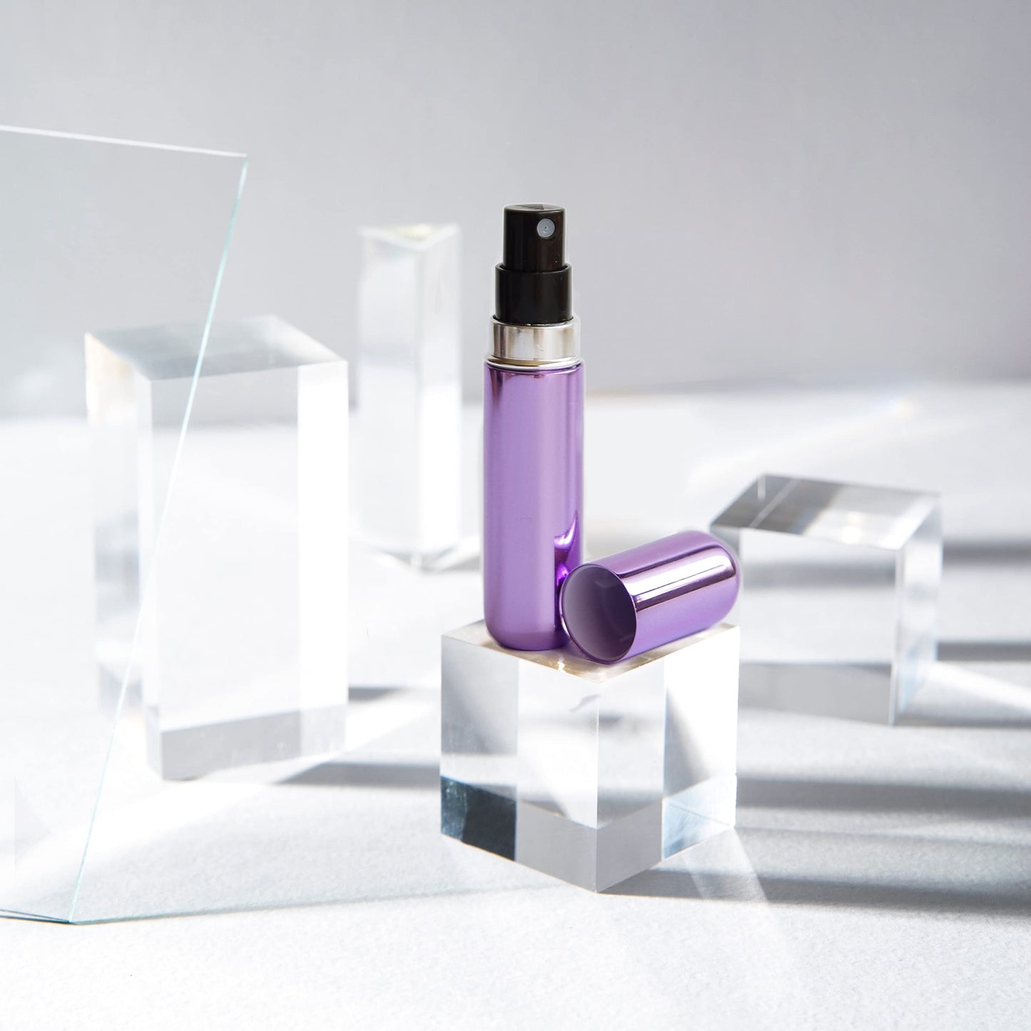 KJHD Mini Refillable Perfume Atomizer Bottles: Portable Travel - Size Spray Sprayers for Cologne Perfumes - 4 Empty 5ml Bottles for Easy Refill