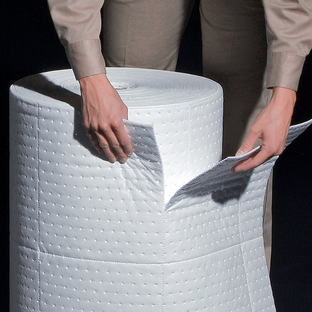 New Pig Oil-Only Absorbent Mat Roll | Heavyweight | Absorbs 32.4 gal per roll | 150' L x 24" W | MAT424