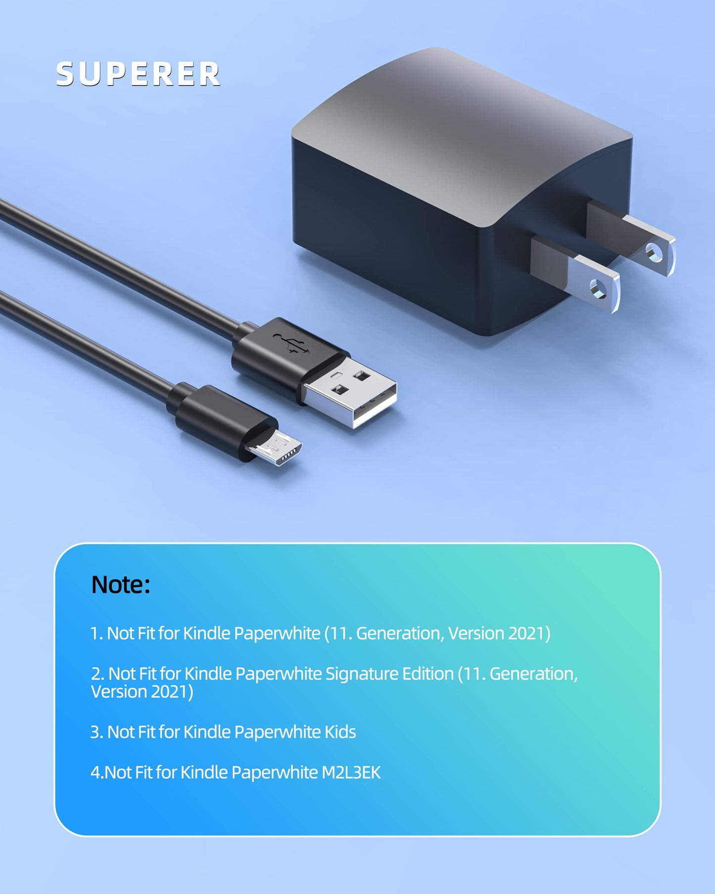 Micro USB Charger Fit for Lenovo Smart Tab M7 M8 M10 FHD Rel E7 E10 Tablet Power Supply Adapter