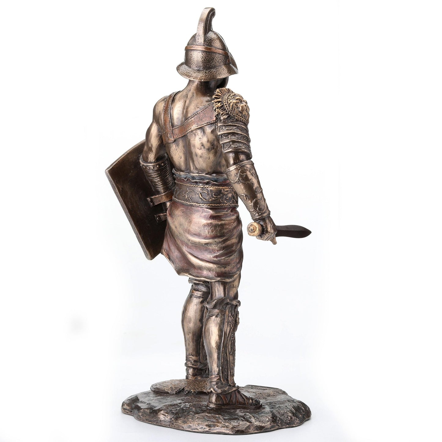 Veronese Design 10 1/4" Tall Spartacus Roman Gladiator Wielding Sword and Shield Statue Cold Cast Resin Antique Bronze Finish Sculpture