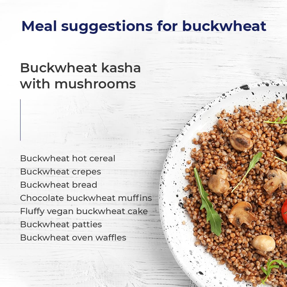 DOMA Buckwheat Groats 3.52lb (2x1.76lb) – Gluten-Free, Whole Grain Superfood for Side Dishes, Porridge, Kasha, Non-GMO, Premium Quality Grains