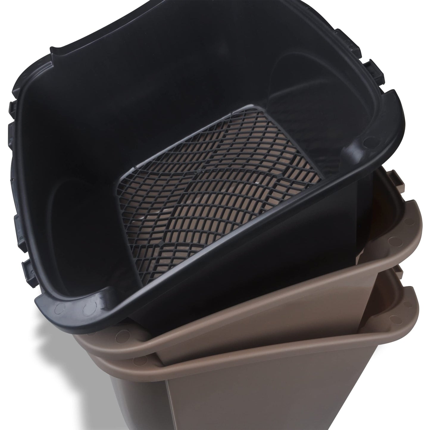 Van Ness Pets Odor Control Large Enclosed Sifting Cat Pan with Odor Door, Hooded, Beige, CP66, L (Pack of 1)
