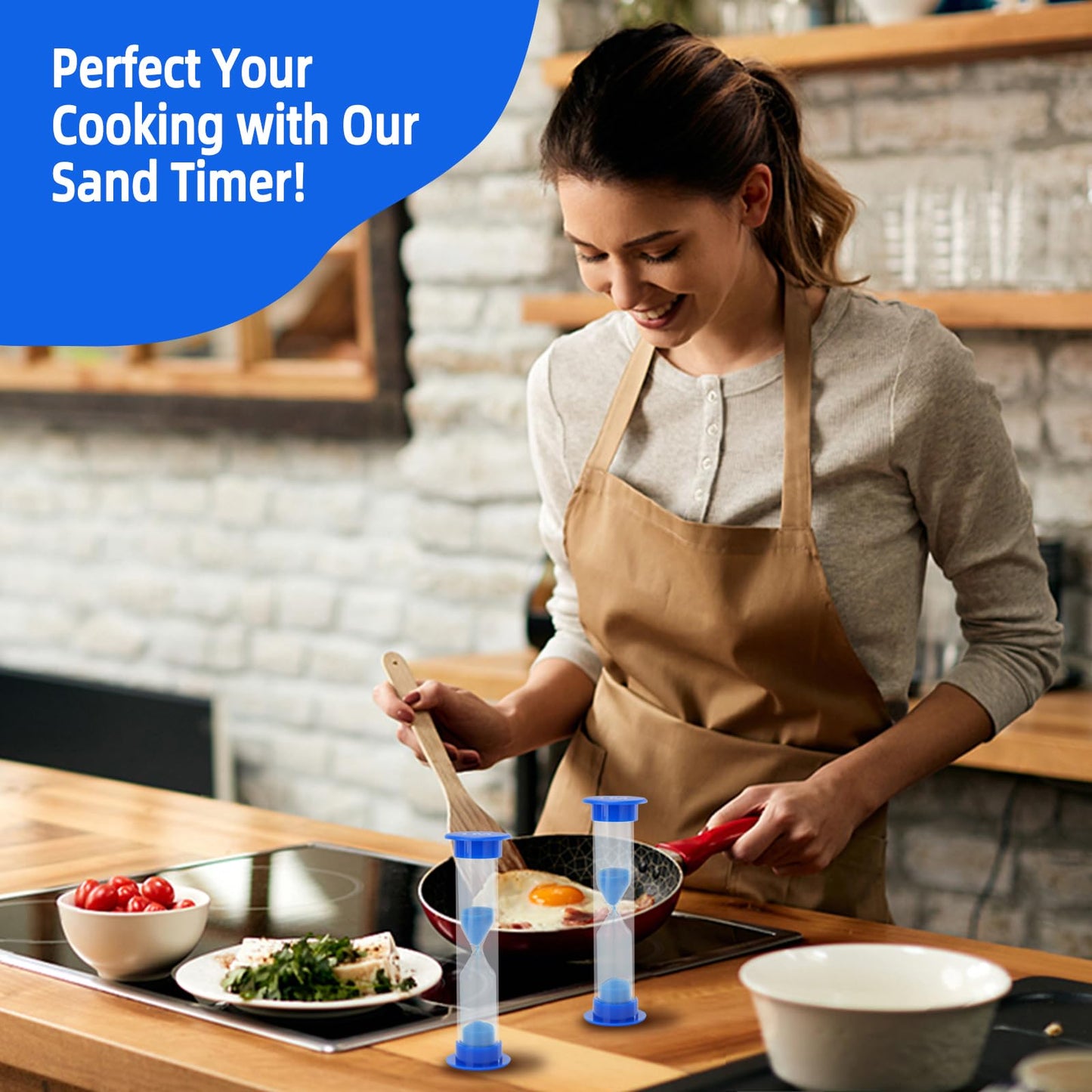 I-MART Plastic Sand Timer Sandglass Hourglass Sand Clock Timer 30 sec, 1 min, 2 mins, 3 mins, 5 mins, 10 mins (Pack of 6)