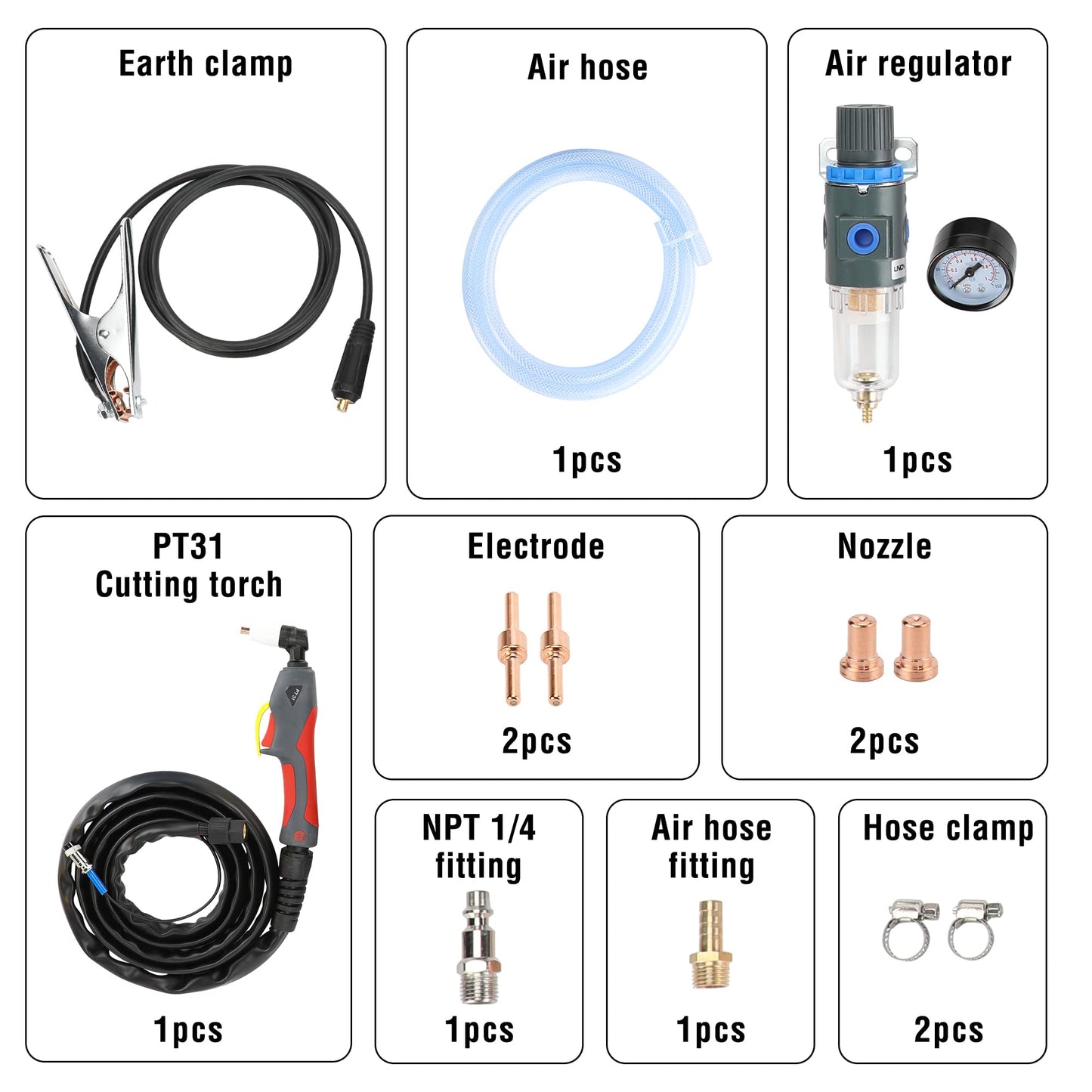 Plasma Cutter, High Frequency 50/60Hz IGBT Inverter Air Plasma Cutting Machine (CUT35 110V)