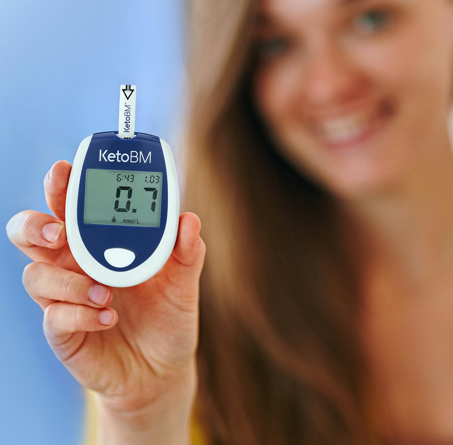 KetoBM Blood Ketone Meter Kit for Keto Diet Testing - Complete Ketone Test Kit with Ketone Monitor, Keto Strips, Lancing Device & Lancets