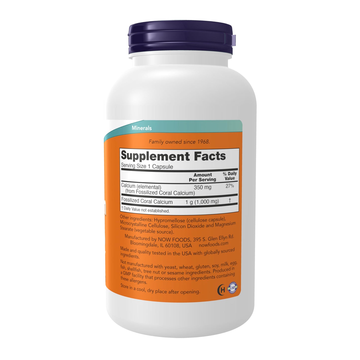 NOW Foods Supplements, Coral Calcium 1,000 mg, Bone Health*, Healthy pH Balance*, 250 Veg Capsules