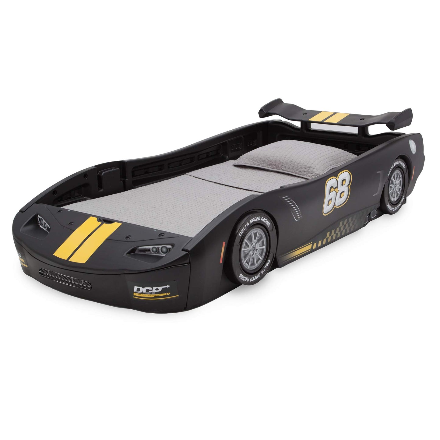 Delta Children Turbo Race Car Twin Bed, Blue