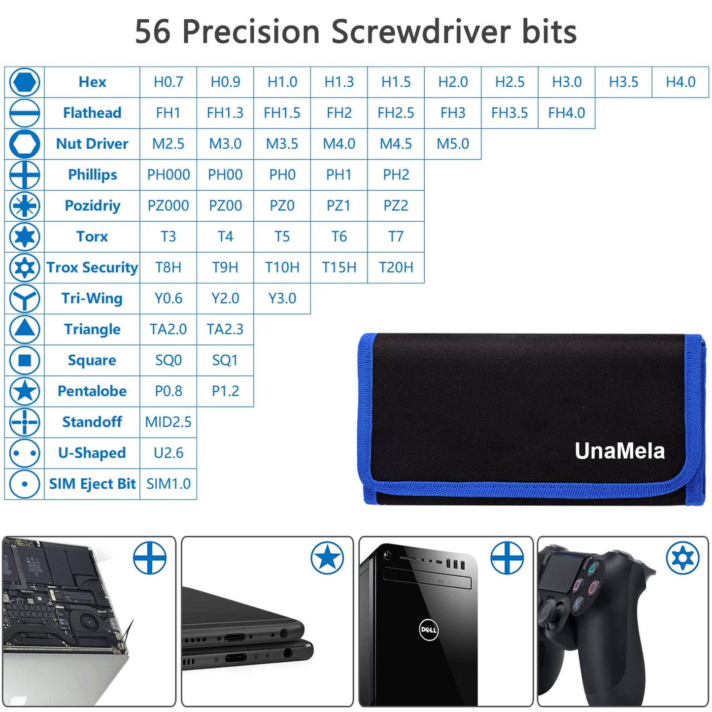 80 IN 1 Professional Computer Repair Tool Kit, Precision Screwdriver Set with 56 Bits, Magnetic screwdriver set Compatible for Laptop, PC