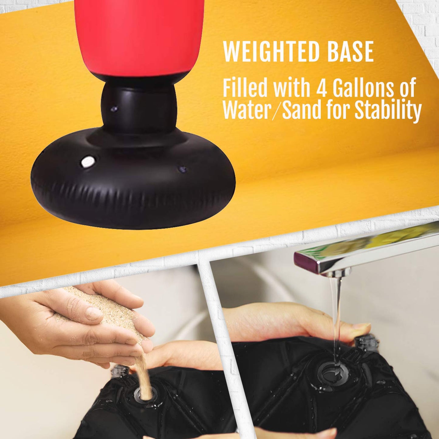 Novelty Place Inflatable Punching Bag for Kids - Free Standing Boxing Bag immediate Bounce Back for Practicing Karate, Taekwondo, Boxing, MMA- Bop Bag Toys for Fitness & Stress Relief