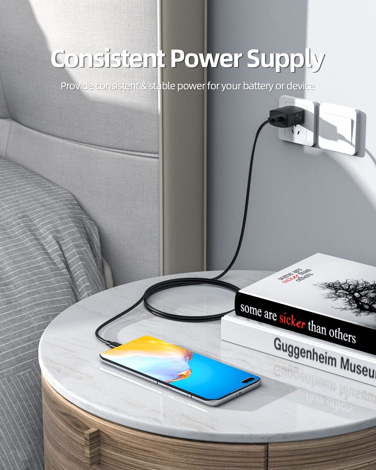 10W Micro USB and USB C Tablet Charger Fit for Lenovo Tab Smart Tab M8 FHD, M10 FHD Rel HD 2nd Gen FHD Plus 3rd Gen,E7, E10, TAB4 10 Plus, TB-8505XS, TB-8704F, TB - X306F, TB-X605F Tablet Charger Cord