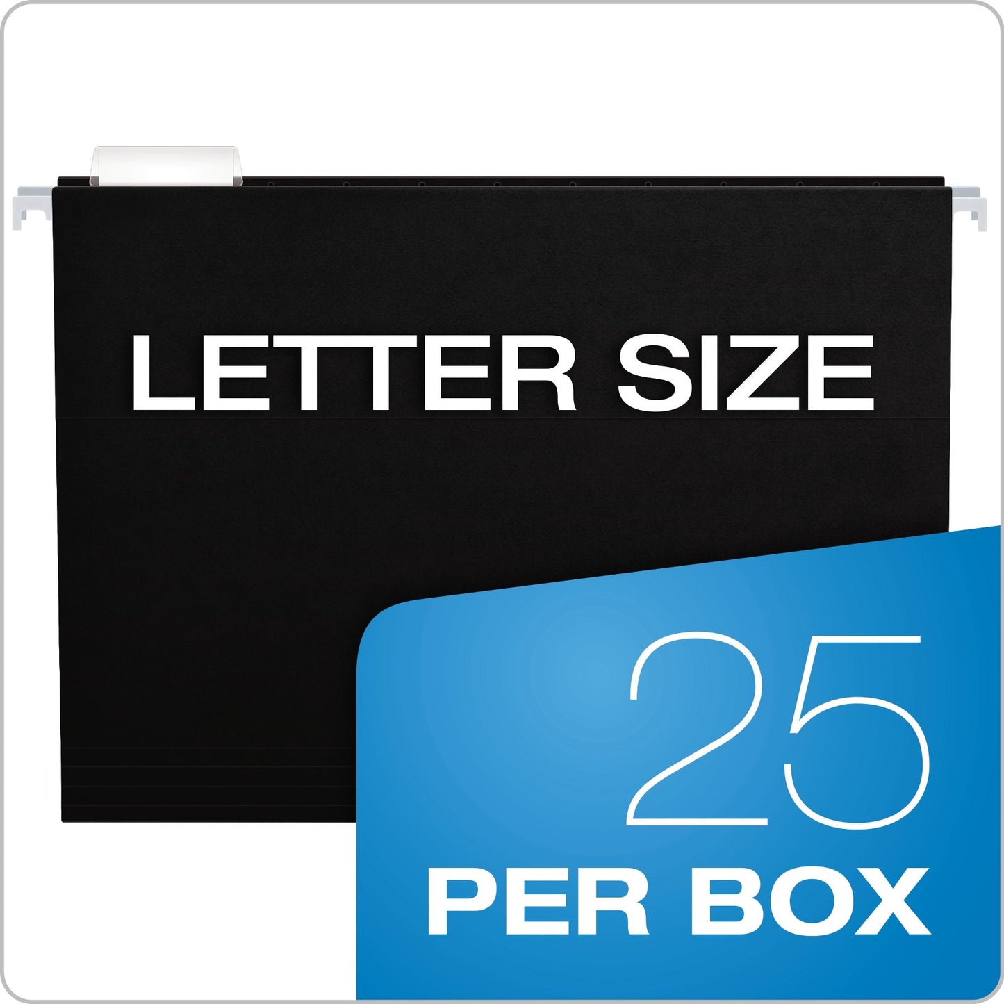 Pendaflex Recycled Hanging Folders, Letter Size, Black, 1/5 Cut, 25/BX (81605)