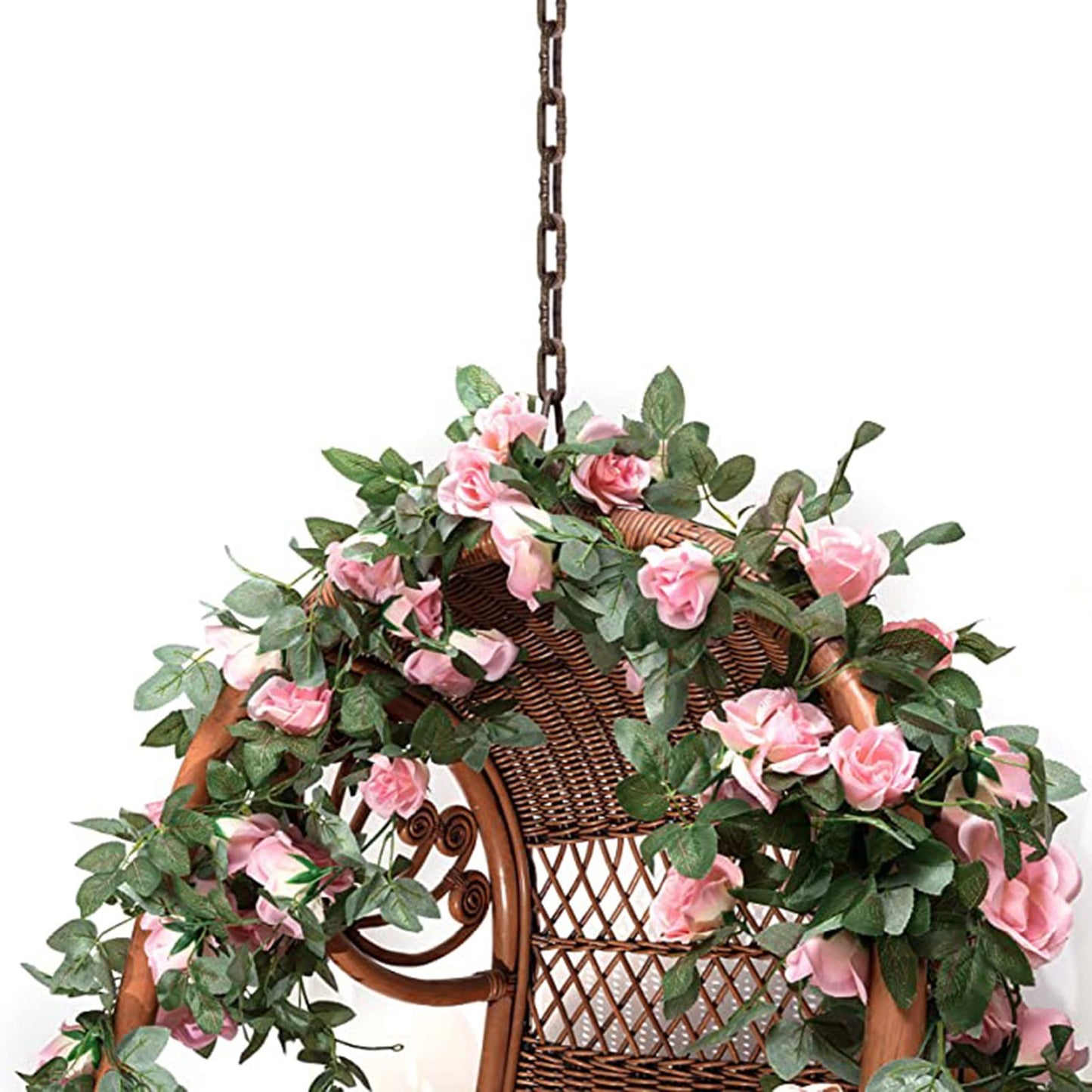 Yebazy Jinway 2PCS(16FT) Fake Rose Vine Garland Artificial Flowers Plants for Hotel Home Party Valentine's Day Garden Craft Art Decor
