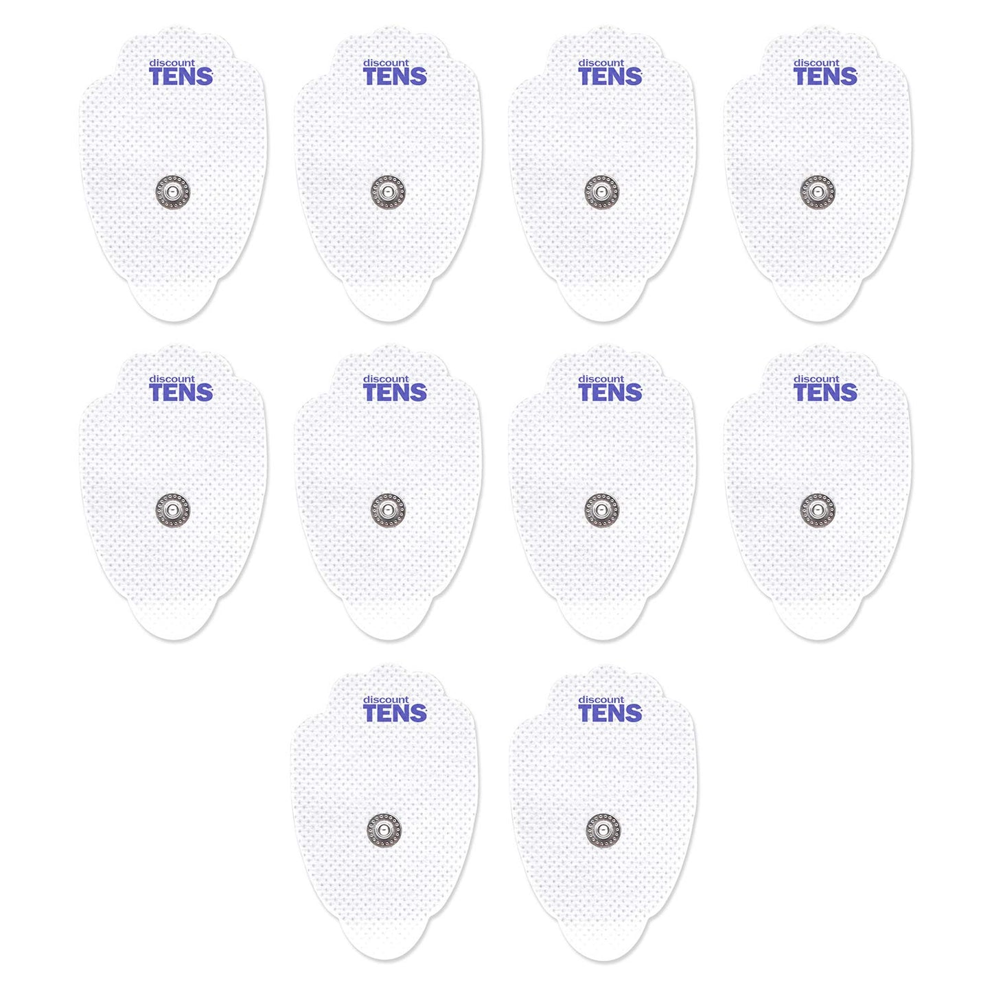 TENS Electrodes, Premium Quality Large Replacement Pads for TENS Units, Snap TENS Unit Electrodes, Discount TENS Brand (5 Pair (10 Electrodes))