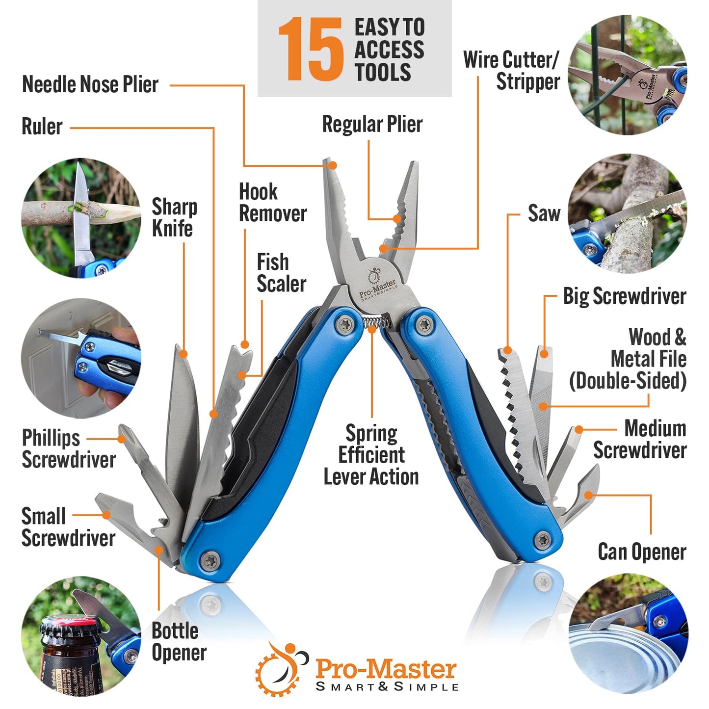 Multi Tool Pocket Knife Set 15 in 1 - The Ultimate Christmas Gift for Men! Practical & Versatile Multi-tool Perfect Stocking Stuffer
