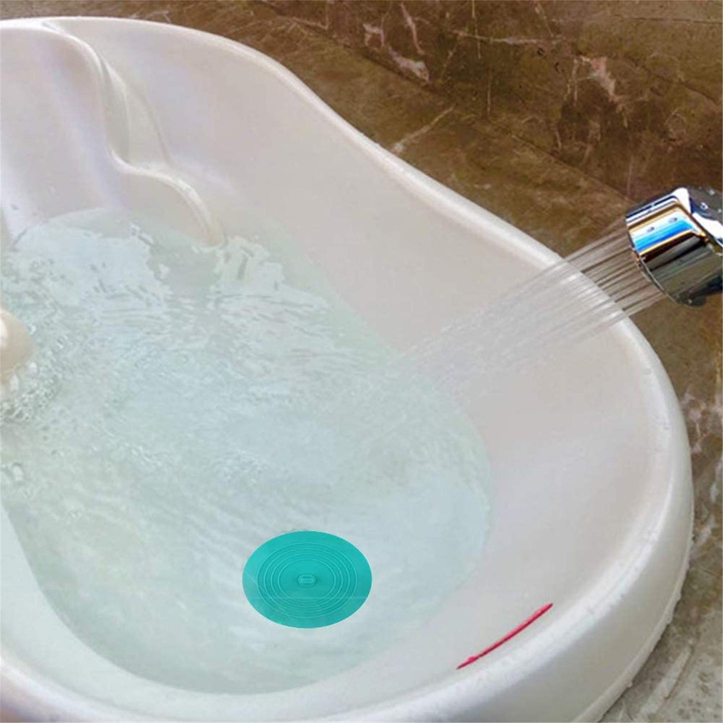 tifanso 2 Pack Bathtub Stopper 6 inches Silicone Flat Suction Cover Tub Stopper Drain Stopper Plug Sinks Hair Stopper for Bathroom Laundry and Kitchen Universal Use